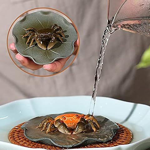LYART Color Changeable Tea Pet Cute and Fine Kung Fu Zisha Tea Pet for Tearoom Ornament Accessories Gift for Tea Lover (Crab) Cover