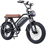 🚴‍♂️【Powerful 750W Motor - Thrill Every Ride】 Unleash power and speed with the Leeyalan Electric Bike, equipped with a 750W brushless motor that peaks at 1500W output, reaching speeds up to 28 MPH. Paired with 20" fat tires, this e-bike ensures super...