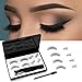 Produktbild Magnetische Wimpern, 3d Magnet Wimpern Set, Natural Look Wiederverwendbar Künstliche Wimpern mit 3 Magneten, Dual Magneten Magnetic False Eyelashes + Edelstahl Pinzette, 8 Stücke