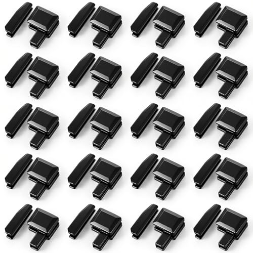 20 Sets Zipper Head Slider Accessories Metal Zipper Stopper Repair Kit Black Zippers Repair Kit Zippers Slider Latch Parts Latch Sliders Retainer Stopper Repairs for Jackets Coats DIY Sewing
