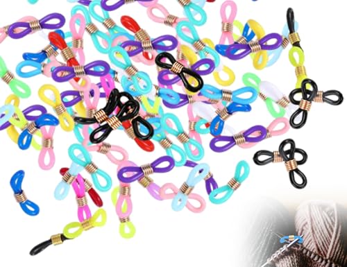 Lhbwhiz 50 piezas marcadores de punto,topes de aguja de punto de silicona,topes de punto para tejer,tapas de aguja de punto,topes de punto,accesorios de punto(multicolor)