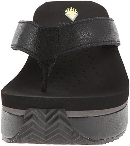 VOLATILE Women's Frappachino Thong Sandal,Black,7 M | Image 1