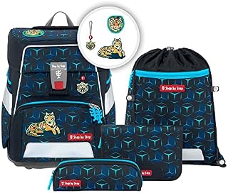 Step by Step Tornister szkolny SPACE, 5-częściowy, ergonomiczny tornister z odblaskami, regulacja wysokości z paskiem biodrowym, od 1. klasy, 20 l