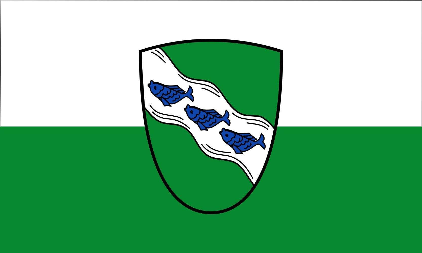 Drapeau Ville de Ansbach anti-effilochage grand format paysage 1.35m²