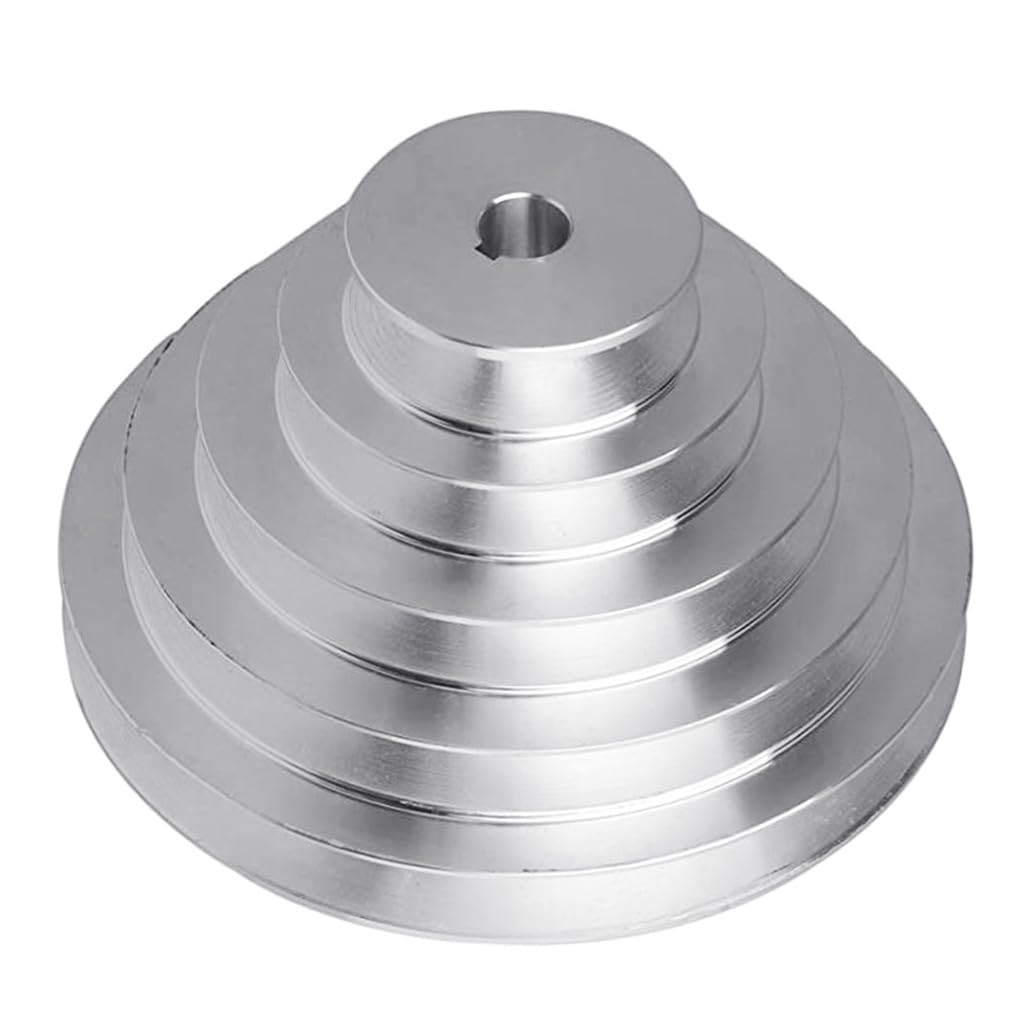 Aluminum a Type 5 Step Pagoda Pulley Wheel 150mm Outer Dia for Timing V-Belt Pagoda Pulley Wheel