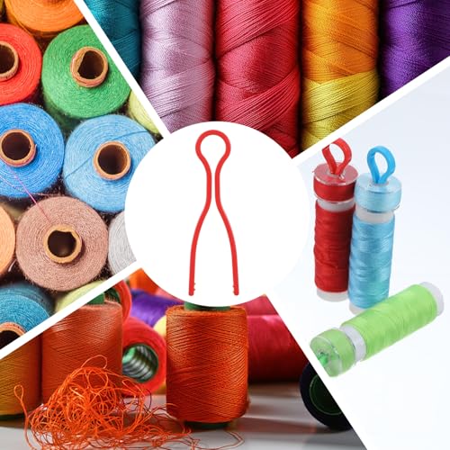 Image of 100 Pcs Bobbin Holder Clips for Bobbin Thread, Bobbins Thread Holder Sewing Supplies for Spools in Vibrant Colors, Bobbins Organizer for Seamstresses, Quilters and Craft Enthusiasts