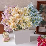 VIRELLO Violetter künstlicher Blumenstrauß, realistisches Stoff-Blumenarrangement, pflegeleicht, elegante Dekoration für Zuhause, Büro, Veranstaltungsraum