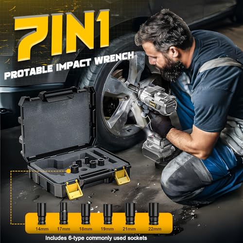 Image of DIYtoolifz 1500Nm Cordless Impact Wrench 1 /2 inch Compatible with Dewalt 20V