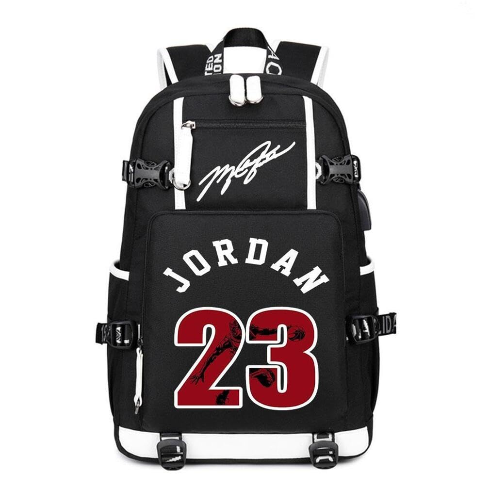 Basketball Player 23 Student School Bag, Laptop Backpack, Ultra-Light Travel Bag, For Men And Women (Black3)