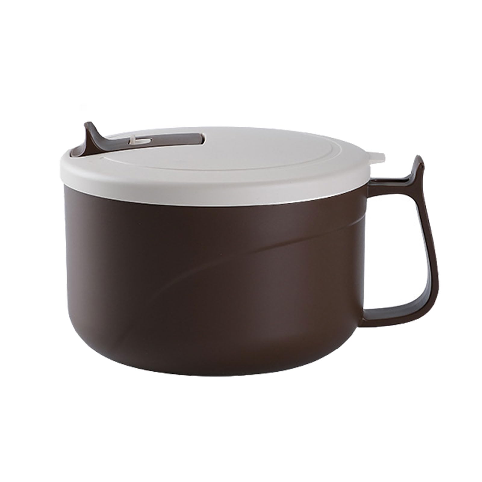 Ebbels Coffee Instant Noodle Bowls, 1200 Ml Large Capacity Bento Box, Stainless Steel Leakproof Ramen Mug Serving Bowl With Lid, Kitchen Supplies For Dessert Vegetables Fruit (Coffee)
