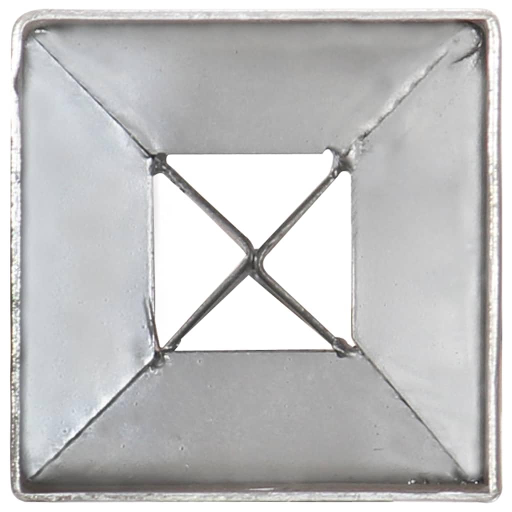 6 casquillos para suelo de impacto 7 x 7 x 90 cm, anclaje para postes de acero galvanizado para vallas, anclajes de suelo para postes de jardín, arcos de rosas y postes de madera