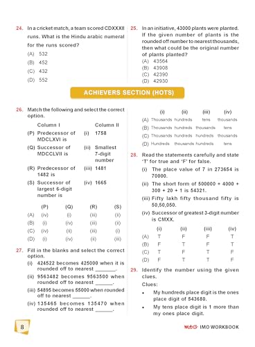 Image of MTG International Mathematics Olympiad (IMO) Workbook Class 5 - Chapter-wise MCQs with Achievers Section - SOF Olympiad Books For 2026-27 Exam