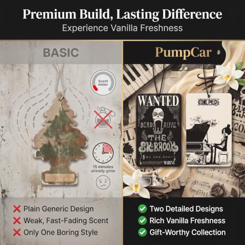 Image of PumpCar 2 pieces brook double-sided hanging Japanese anime vanilla-scented One Piece car air freshener Cool anime hanging air fresheners for rearview mirror Car Interior Accessories Household Gifts