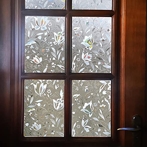 Película para ventana estática 17.7 x 78.7 pulgadas VSUDO Tulip miniatura 1