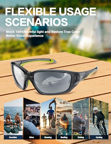 Image of BIRCEN Sport Polarized Sunglasses for Men - Women:UV Protection Shades for Fishing Driving Cycling Running