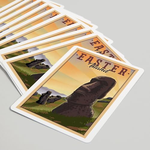 Baraja Poker Easter Island con 52 naipes miniatura 5