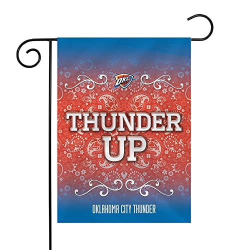 Rico Industries NBA Oklahoma City Thunder Thunder Up 13 x 18 Double Sided Garden Flag