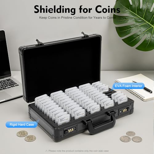 Caja para almacenamiento de monedas 50 divisiones negra miniatura 4