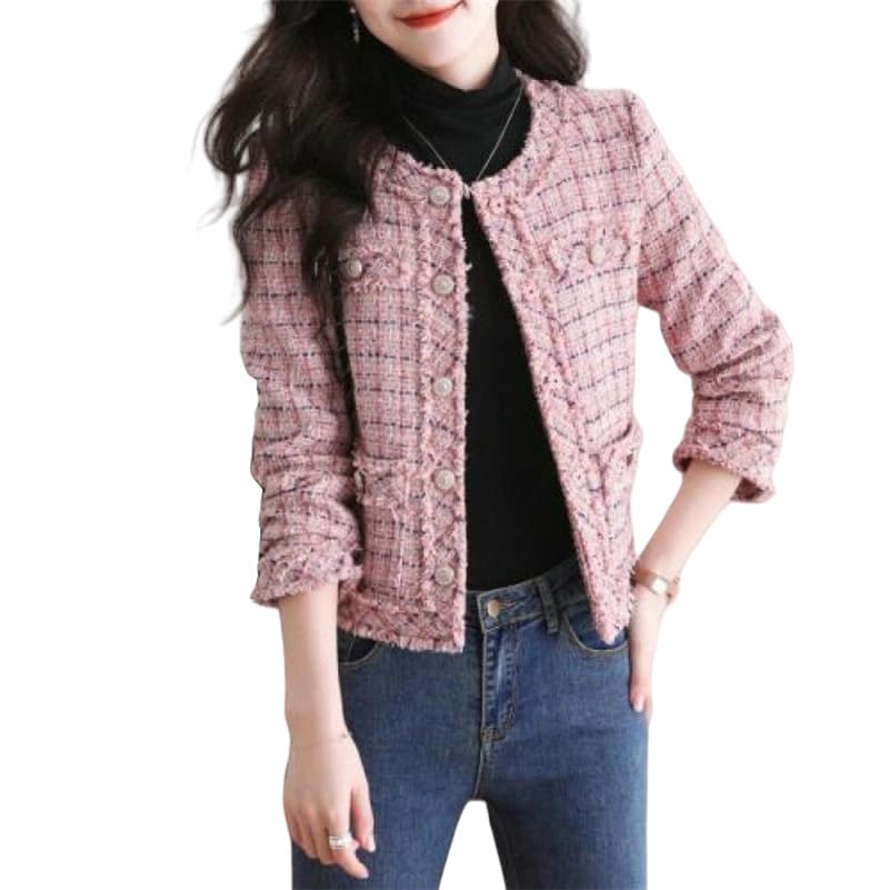 Veste courte en tweed pour femme un style chic de mi-saison au bureau