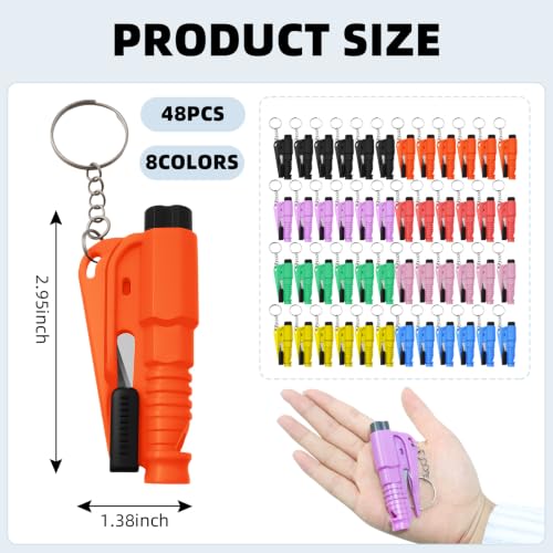 Image of 48 Pcs Car Window Breaker Key Chains