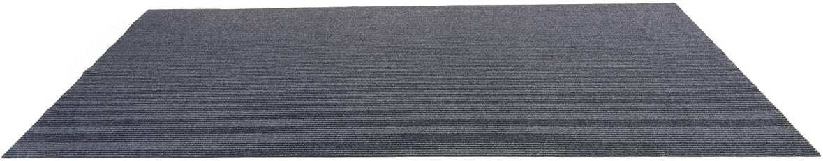 Displays2go Gray Carpet Runner 5' x 10' Rollable Polyester Rug with Non-Slip PVC Backing for Events and Trade Shows (CAR8BK)