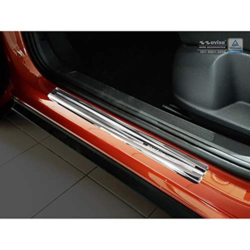 Seuils de portes inoxydable T-Roc : kit de protection acier brossé Volkswagen 2017-2022 Facelift