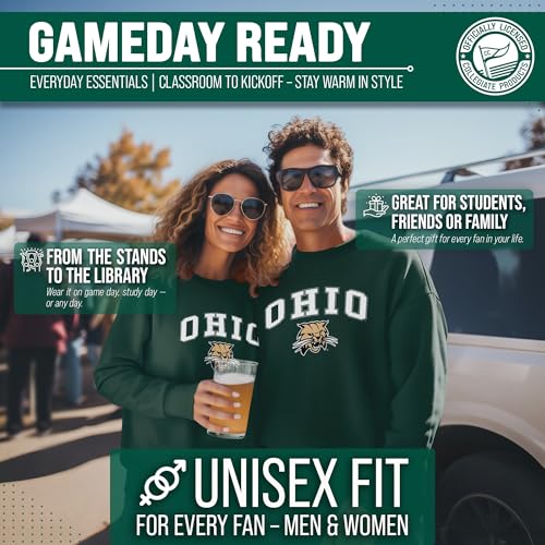 Image of NCAA College Sweatshirt Fleece Crewneck Pullover for Men and Women | Officially licensed NCAA college gameday crewneck pullover - 9 oz fleece lined sweatshirt with arch and logo design