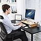 SONGMICS Monitorständer aus Bambus, PC-Ständer, Bildschirmerhöhung, für Computer, Laptop, Schreibtisch-Organizer, 60 x 30,2 x 8,5 cm, Natur LLD201, 60 x 8,5 x 30,2