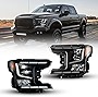 ROXX Full Led Headlights Assembly for 2018 2019 2020 Ford F150, Led High Low Beam Headlights w/Amber Sequential Turn Signals, Led DRL, Amber Position Lights, Plug&Play, Passenger and Driver Sides
