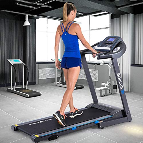 Image of Goplus 2.25HP Electric Treadmill Foldable Running Jogging Fitness Machine for Home & Gym Black Jaguar Ⅲ