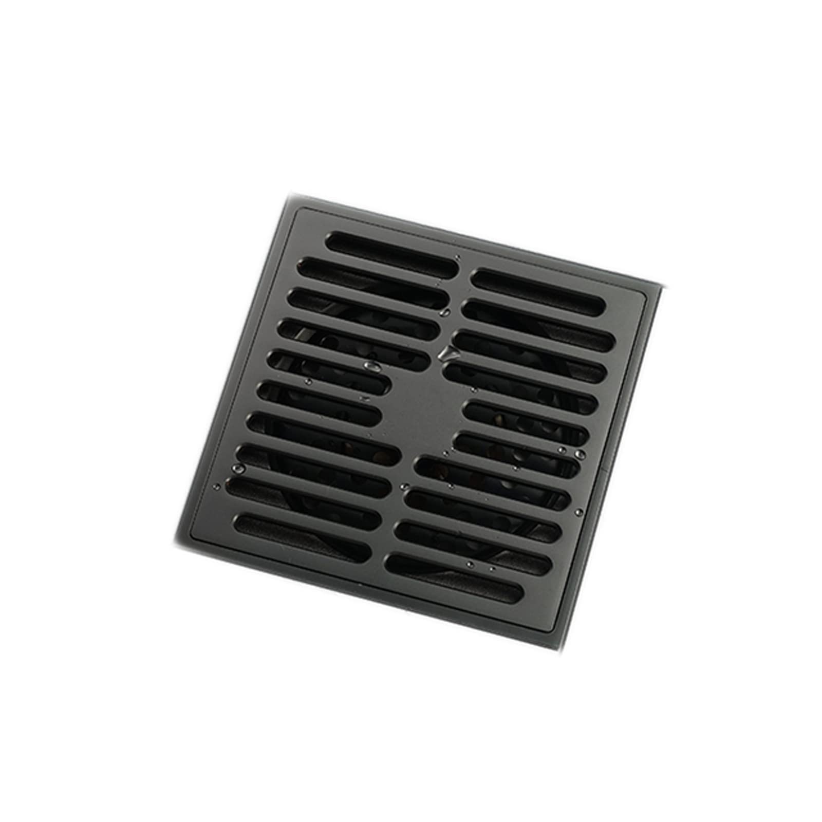 vfdaSWQQ Floor drain, Bathroom Shower Drainer Luxury Floor Strainer Cover Brass Square Drain Waste Grate 10cm/4inch(Type D)