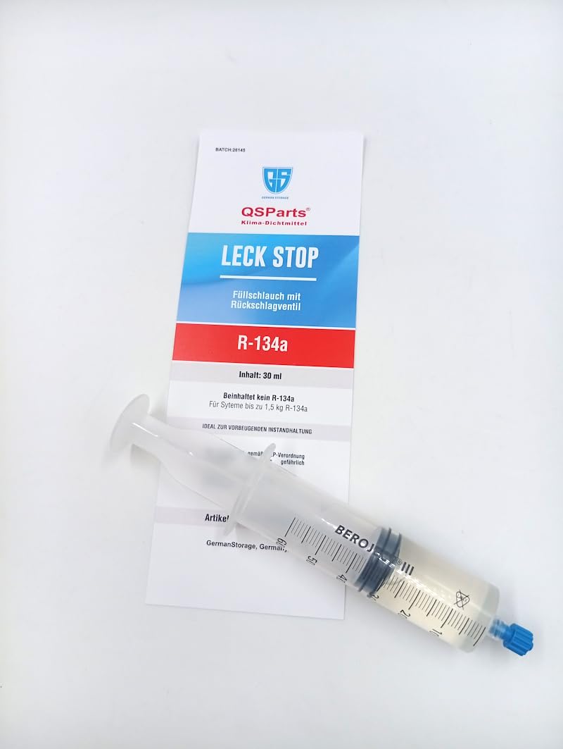 Klima Dichtmittel Klimaanlage Kfz Leckstopp R134a 30ml mit Füllschlauch + Adapter