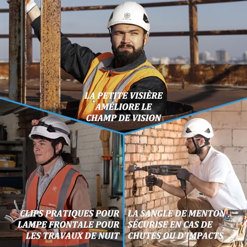 Casque de protection ventilé pour chantier anti transpiration