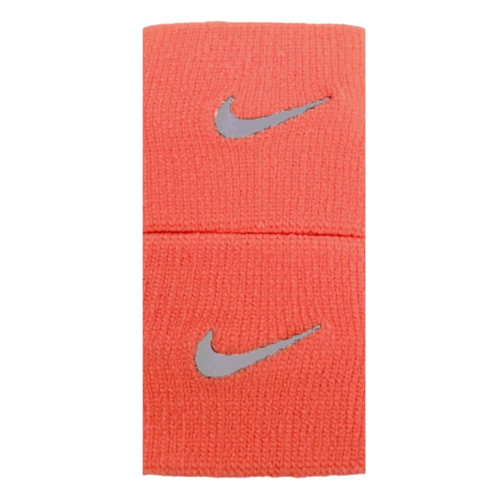 NIKE Premier Swoosh Singlewide Wristbands -Soft, Moisture-Wicking (1 Pair, 2.5" Wide)