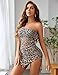 Avidlove Womens Mesh Dress Bodycon Mini Lingerie Dress Backless Tube Ruched Slit Clubwear Outfits Leopard Print S