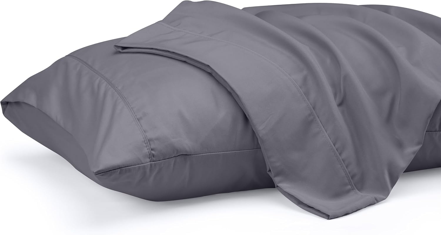 Pillow Covers by Utopia Bedding - Queen Size 2-Pack – Soft Brushed Microfiber – Perfect for Hospitals, Hotels, Guest Rooms – Oeko-TEX Certified, 20x30 Inches (Grey)