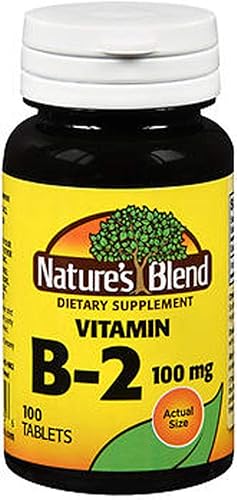 Natures Blend Vitamina B2, 100 mg, 100 tabletas (paquete de 2)