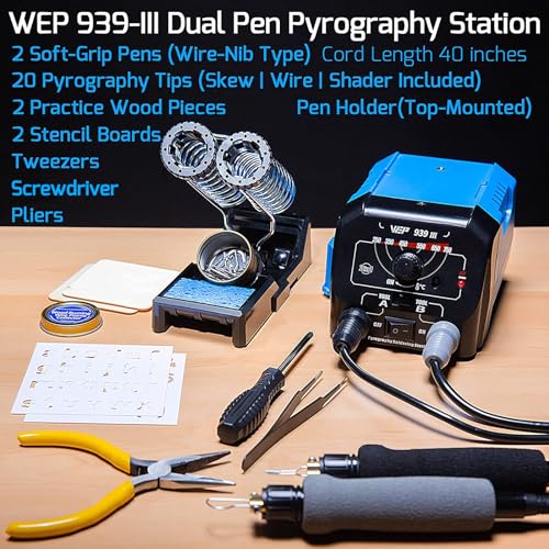 Wep 939 III 939-Iii Dual Pen Wood Burning Kit 34-In-1 thumb #1