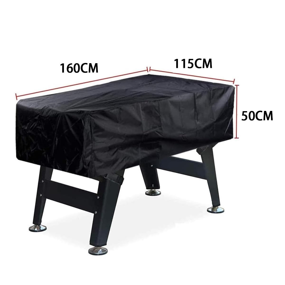 Copertura per Calcio Balilla, 160 x 115 x 50 cm, Copertura Impermeabile per Calcio Balilla da Esterno, Copertura per Tavolo da Biliardo Rettangolare da Patio