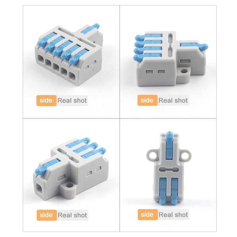 Terminale di connessione rapida, connettori for cavi compatti, connettori for cavi compatti rapidi con giunzione a molla Morsettiera for cablaggio push-in Connessione cavo elettrico domestico(D1 4o,10