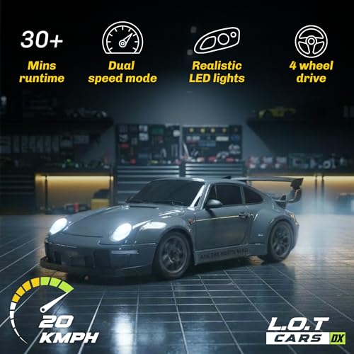 L.O.T TOYS Flare Premium RC Drift Car 4WD 20Kmph Burnout Grey - Image 3