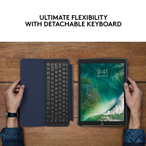 Logitech Ipad Pro 12.9 Inch Keyboard Case | Slim Combo With Detachable, Backlit, Wireless Keyboard And Smart Connector (Blue) For 1St And 2Nd Generation #TOP3