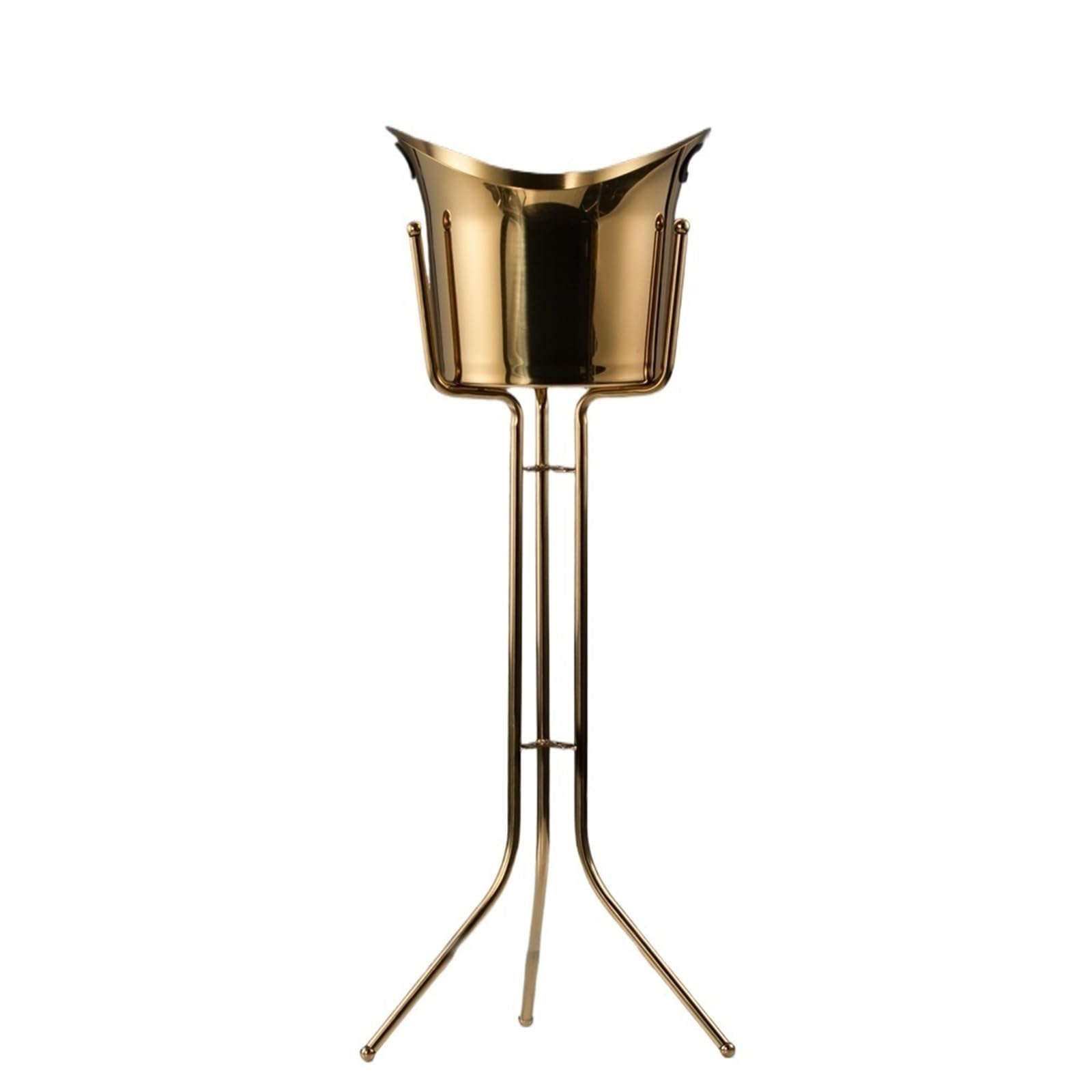 Secchiello per Il Ghiaccio di Grandi Dimensioni per Champagne, Design da Pavimento, Contenitore refrigerante in Acciaio Inox, Perfetto per Feste ed Eventi.