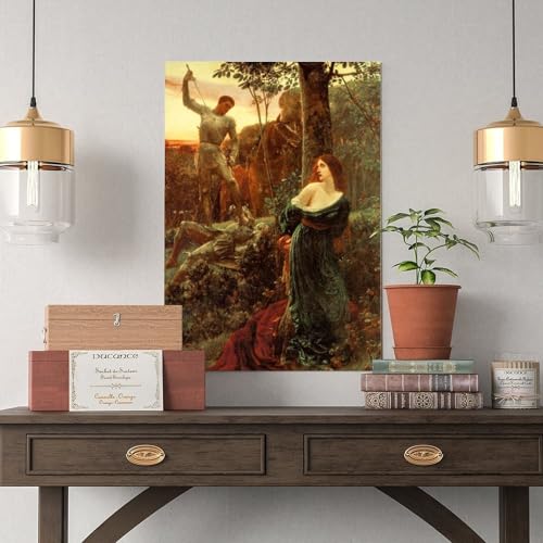 Toile canvas Chivalry 1885 impression d'art Dicksee haute définition - 5