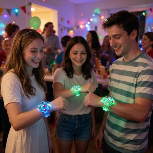 Wekuw 14 Pièces Bracelets Anti Stress LED Bracelet Lumineux Jouet – vue 4