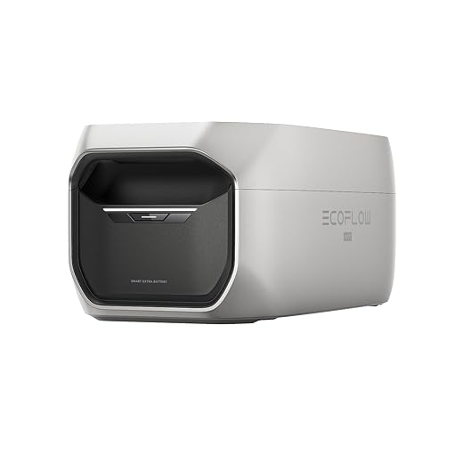 ECOFLOW Delta 3 Max Plus Zusatzbatterie, 2 048 Wh LFP-Batterie, Plug & Play, stapelbar, erweiterbare Notstromversorgung für Camping, Zuhause, Wohnmobile und Camper