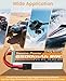 4S Lipo Battery 6500mAh 14.8V Lipo Battery 80C Soft Case with Tr Connector Plug Compatible with 1/7 1/8 Maxx X-Maxx RC Cars Trucks Vehicles Truggy Buggy Aircraft Airplane Drone Boat Models (2 Packs)