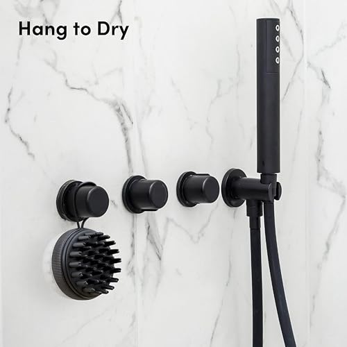 Miniatura 8 de Fancii Masajeador de cuero cabelludo para cabello húmedo y seco, cepillo de champú para cabello húmedo y seco, exfoliante para eliminar la caspa y