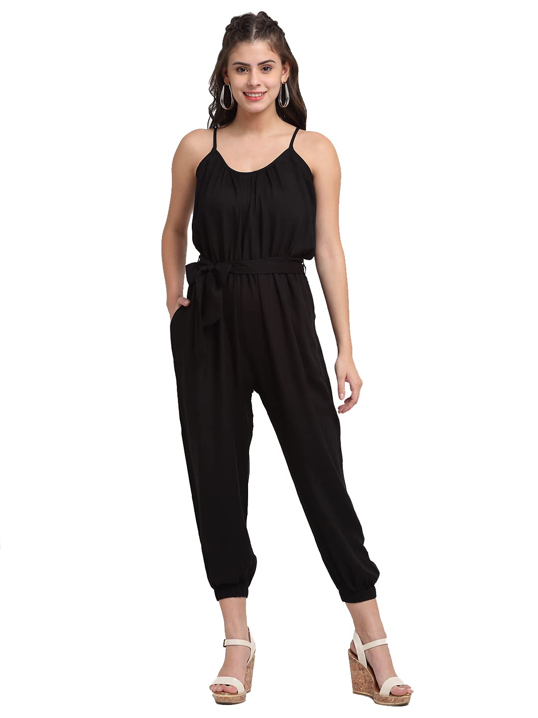 brinns Women's Solid Basic Jumpsuit-picture-55
