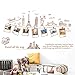 ufengke® Creative Travel Memories Picture Photo Wall Decals, World-Famous Attractions, Living Room Bedroom Removable Wall Stickers Murals